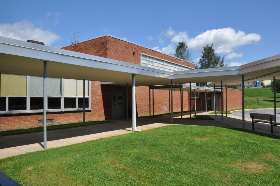 Old High School Office Entrance
