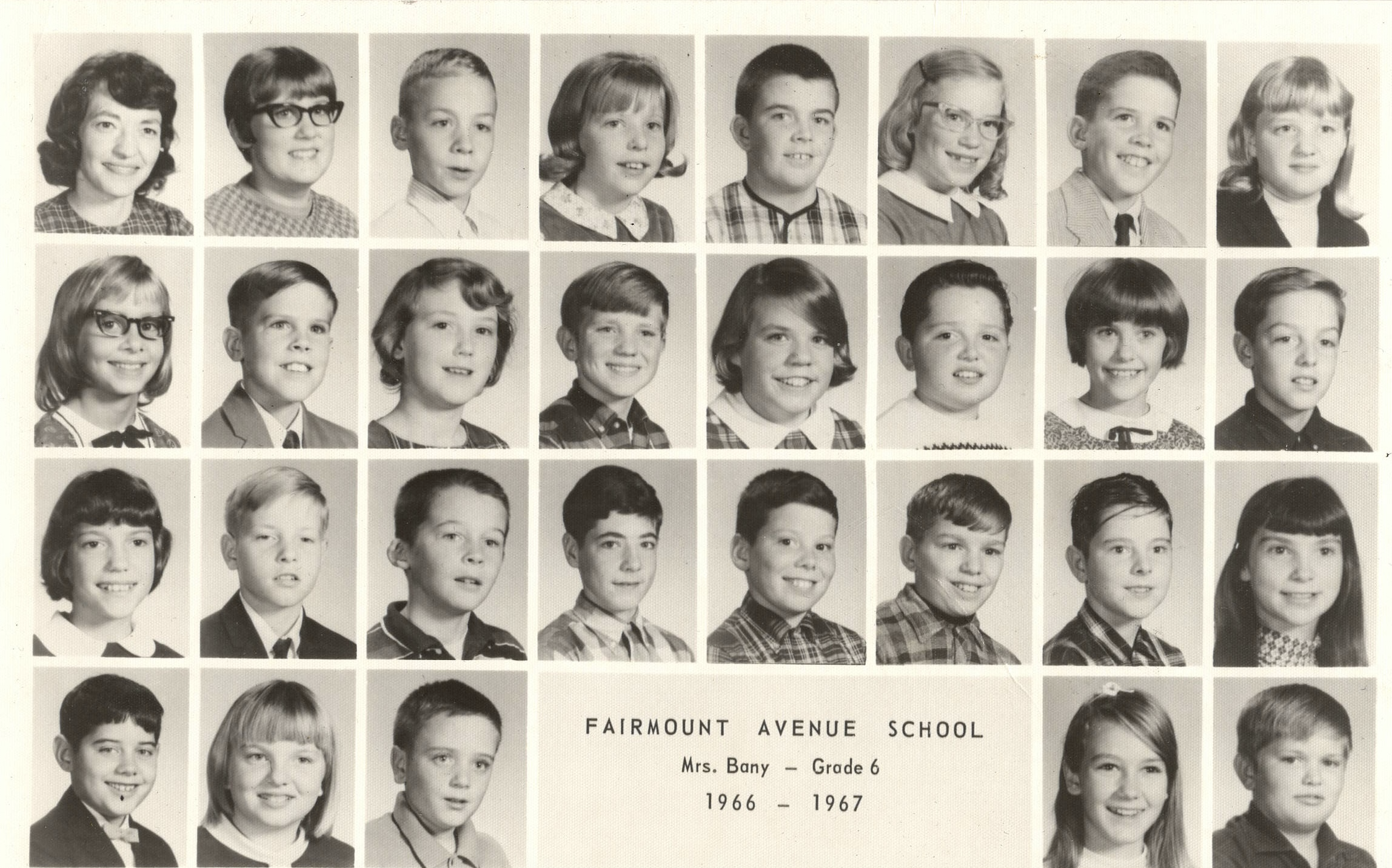 Fairmont Ave School Mrs Baney 1966-1967