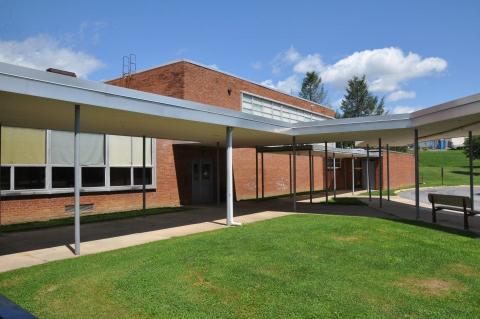Old High School Office Entrance