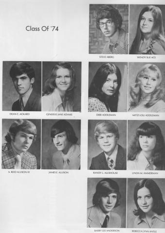 74 Abe to Ant Yearbook Photos